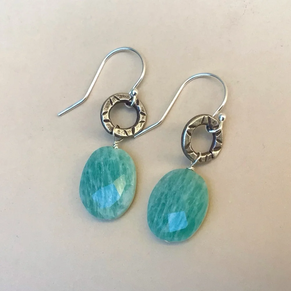 Amazonite Au Naturale Earrings Sundance Catalog - Picture 5 of 5